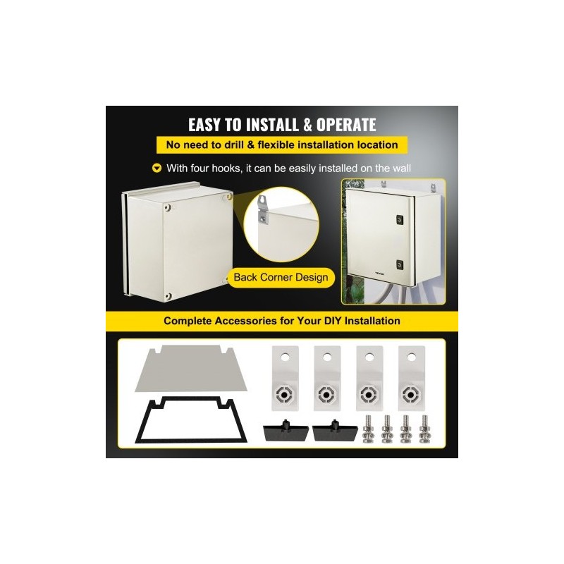 Sähkökotelo lasikuituvahvisteinen polyesteri 40x40x20 cm IP66 NEMA 3X