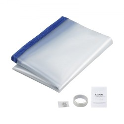 Pölysulkuseinä polyeteeni 2,6 x 1,52 m läpinäkyvällä magneettisella oviaukolla