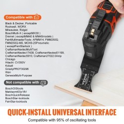 Värähtelevän monitoimityökalun titaanikarbidi-terässeosiset 3 kpl terät yleispikakiinnitys kovalle materiaalille metallille ja