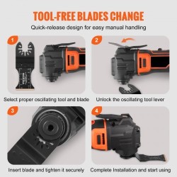 Värähtelevän monitoimityökalun titaanikarbidi-terässeosiset 3 kpl terät yleispikakiinnitys kovalle materiaalille metallille ja