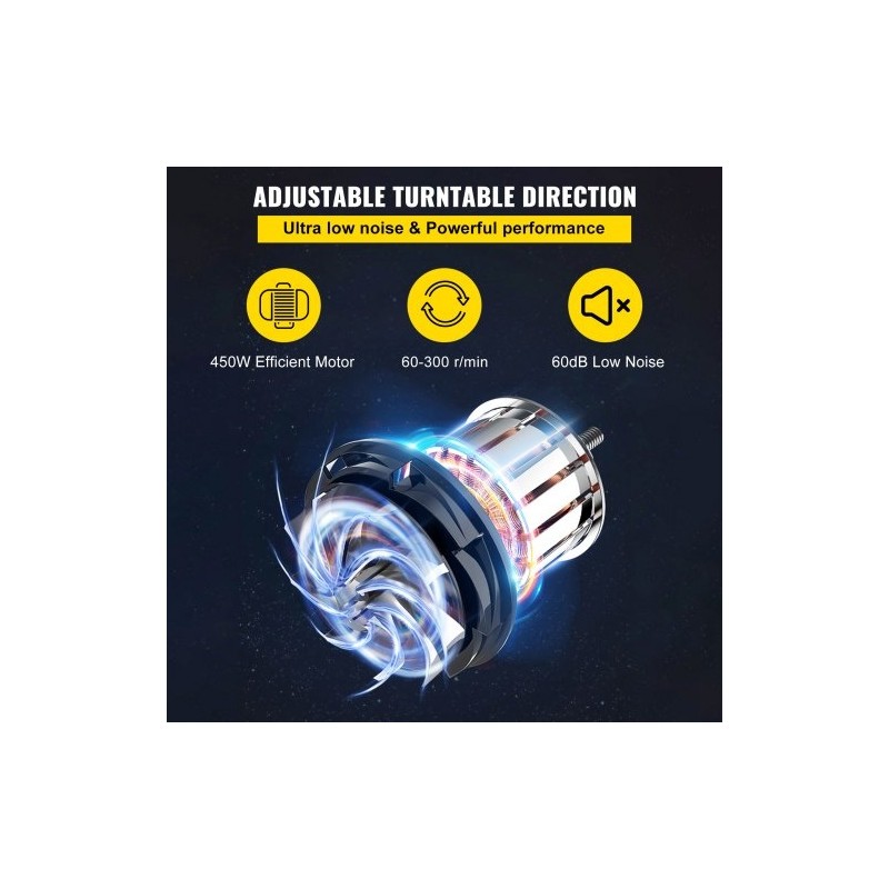 Savenvalantapyörä sähköinen 35 cm alumiinipyöröpöytä irrotettava allas jalkapoljin