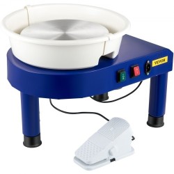 Savenvalantapyörä sähköinen 35 cm alumiinipyöröpöytä irrotettava allas jalkapoljin