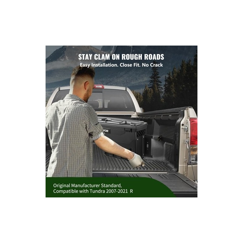 Lavaan asennettava säilytyslaatikko ABS-muovi ja hiiliteräs 25 L lukolla matkustajan puoli