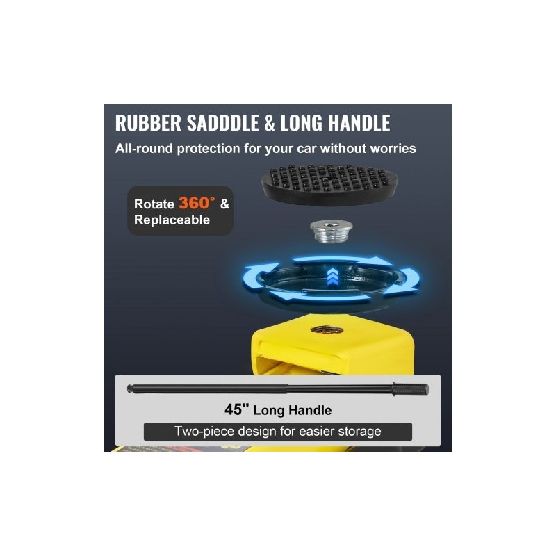 Matalaprofiilinen terästunkki 3 t nostokapasiteetti 130–508 mm nostokorkeus yksimäntäinen pikanostopumppu