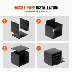 Kirjelajittelija 5 lokeroa säädettävät hyllyt P2-luokan lastulevy MDF 355x305x330 mm musta