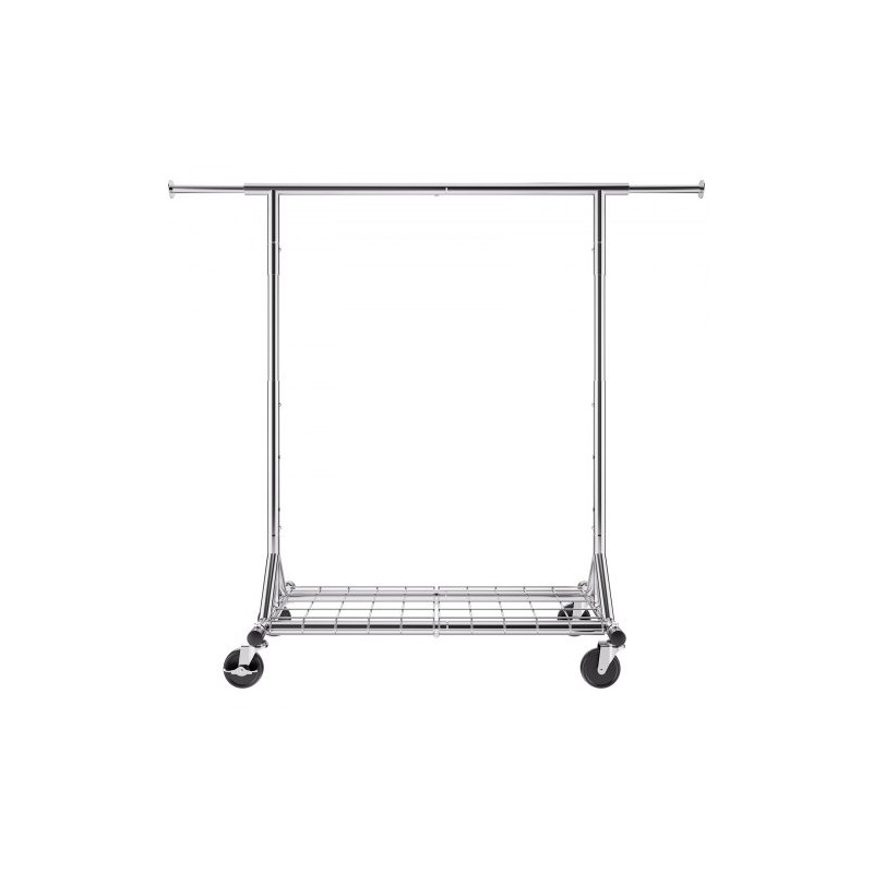 Vaateripustin hiiliteräs pyörillä säädettävä leveys ja korkeus alahylly