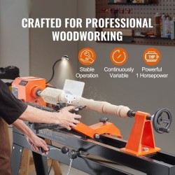 Puusorvi jalustalla 750 wattia 960 mm työpituus 350 mm halkaisija portaattinen nopeussäätö