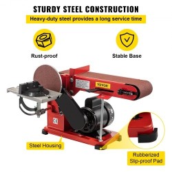 Nauha- ja laikkahiomakone penkille 915x100 mm hihna 150 mm laikka 375W teräsrunko