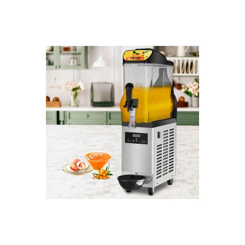 Yksialtainen slush-kone 12 l ruostumatonta terästä ja PC-muovia 220V