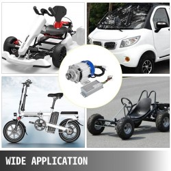 Harjaton tasavirtamoottori 48V 750W vaihdereduktiolla ja ohjaimella go-karttiin