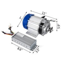 Harjaton tasavirtamoottori 48V 750W vaihdereduktiolla ja ohjaimella go-karttiin
