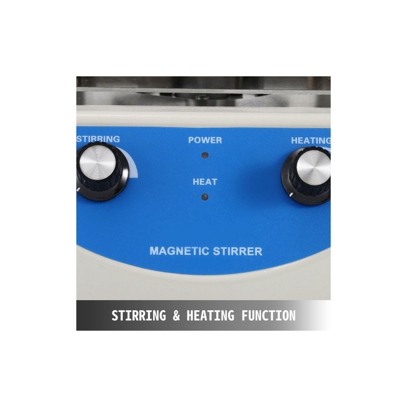 Magneettisekoittaja kuumalevyllä keraaminen työlevy 3000 ml kapasiteetti säädettävä sekoitusnopeus digitaalinen näyttö