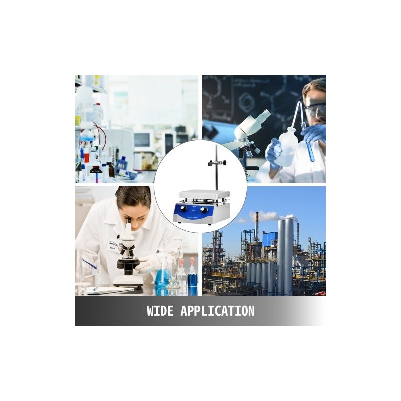 Magneettisekoittaja kuumalevyllä keraaminen työlevy 3000 ml kapasiteetti säädettävä sekoitusnopeus digitaalinen näyttö