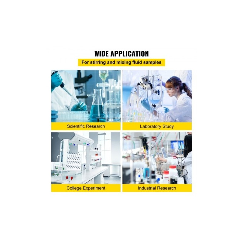 Magneettisekoittaja keraamisella kuumalevyllä digitaalinen 2 l laboratorioon 200–2000 r/min 300 °C