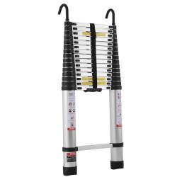 Teleskooppitikas alumiiniseoksesta 16 askelmaa 6,19 m 170 kg kantavuus liukumattomilla jalkatyynyillä