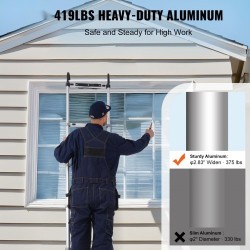 Teleskooppitikkaat alumiiniseos 5036 mm 190 kg kokoontaittuva monipainikkeinen lukitus