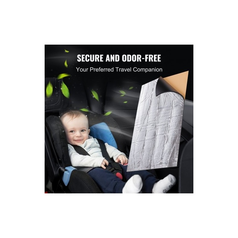 Auton äänieristysmatto itsekiinnittyvä vaahto ja alumiinifolio 1,52 neliömetriä