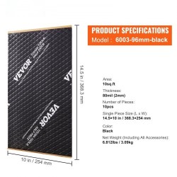 Äänieristysmatto butyylikumipohjainen 2 mm 0,9 m² 10 kpl timanttikuvioitu alumiinifolio autoon