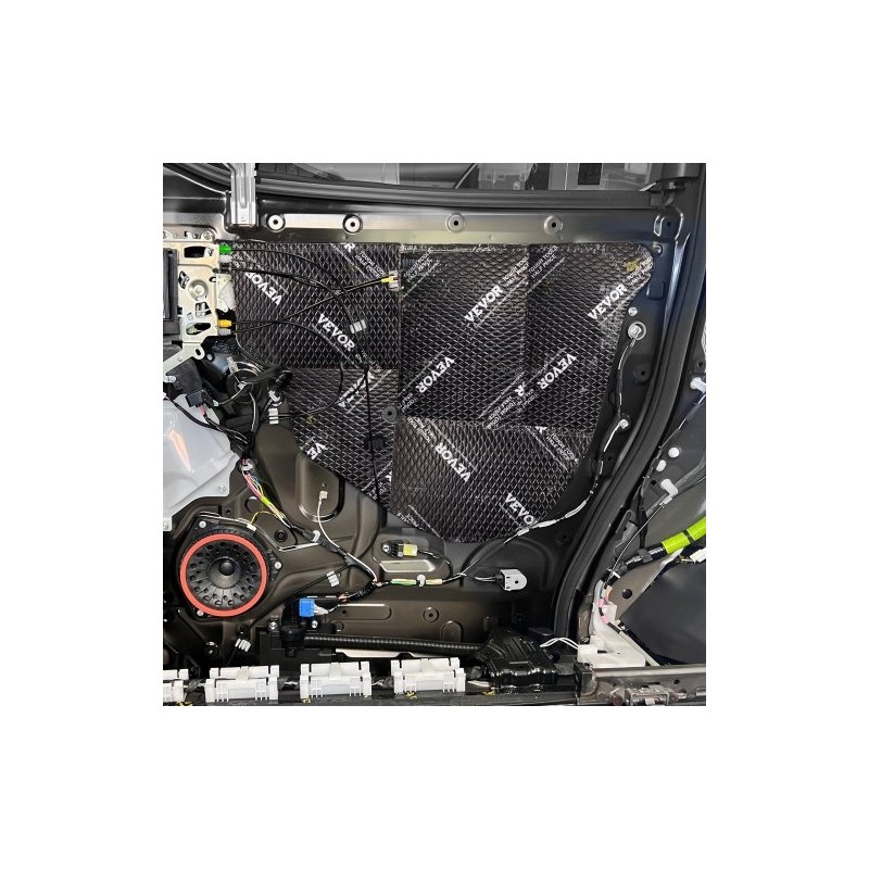 Äänieristysmatto butyylikumipohjainen 2 mm 0,9 m² 10 kpl timanttikuvioitu alumiinifolio autoon