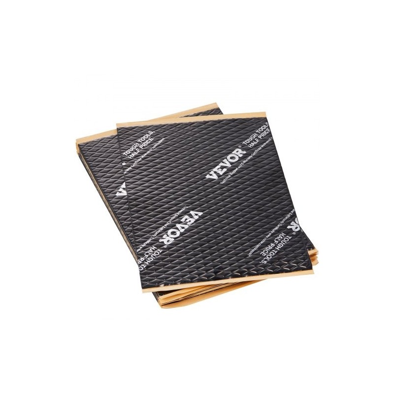 Äänieristysmatto butyylikumipohjainen 2 mm 0,9 m² 10 kpl timanttikuvioitu alumiinifolio autoon