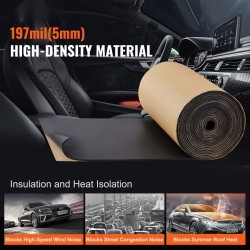 Auton äänieristysmatto 5 mm kaksikerroksinen korkeatiheyksinen 3,3 m² itsekiinnittyvä vedenpitävä