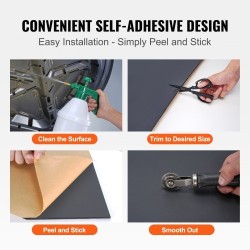 Auton äänieristysmatto 5 mm kaksikerroksinen korkeatiheyksinen 3,3 m² itsekiinnittyvä vedenpitävä