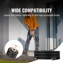 Painepesurin letku 7,6 m PVC 6,35 mm M22-14 mm messinkiliitin 3600 PSI