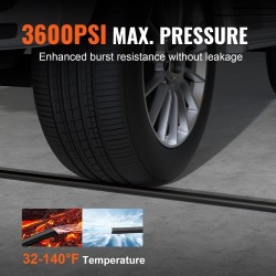 Painepesurin letku 7,6 m PVC 6,35 mm M22-14 mm messinkiliitin 3600 PSI