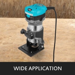 Jyrsin 710 W kompakti puuntyöstöön säädettävä 10000–30000 kierrosnopeus pehmeä käynnistys alumiinirunko