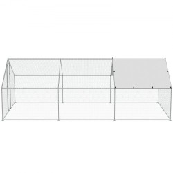 Metallinen käveltävä kanatarha 3x5 88x1 99 m galvanoidut teräsputket muovikatoksella turvalukolla