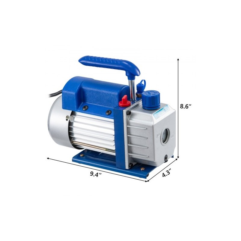 Tyhjiöpumppu 2,5CFM 1/4HP yksivaiheinen 220V 50Hz kylmäaine- ja ilmastointihuoltoon