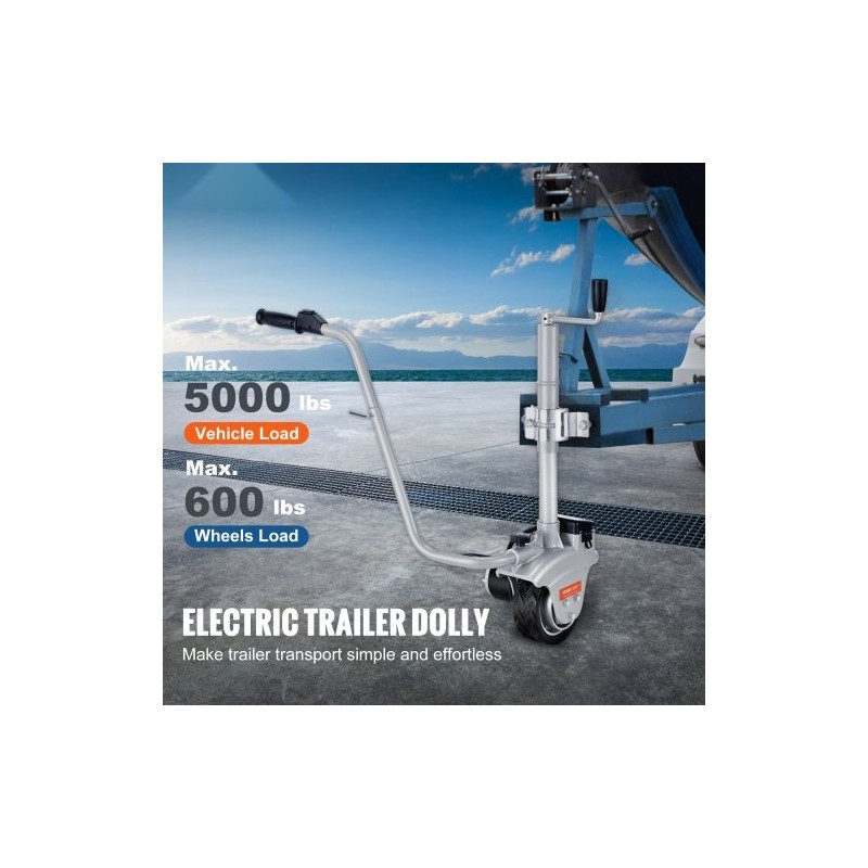 Sähkökäyttöinen vetokone 2268 kg 12V 350W säädettävä 30,5–62,9 cm 8-tuumainen kumipyörä