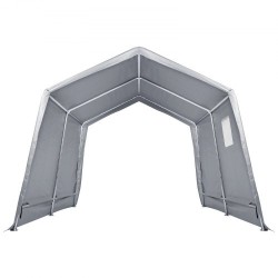 Varastoteltta sinkityllä teräsrungolla polyeteenipinnoitetulla kankaalla vetoketjuovella 305x305x259 cm