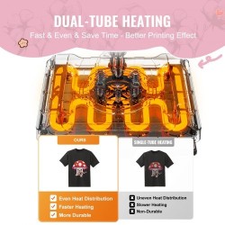 Monikäyttöinen lämpöprässi muovi alumiiniseos 290x380mm musta pinkki