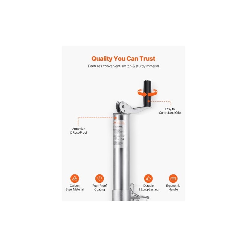 A-runkoon asennettava pultattava perävaunun nokkatunkki ruostesuojattu hiiliteräs 907 kg 360 mm