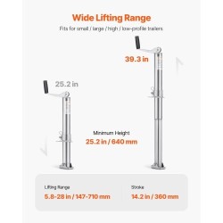 A-runkoon asennettava pultattava perävaunun nokkatunkki ruostesuojattu hiiliteräs 907 kg 360 mm