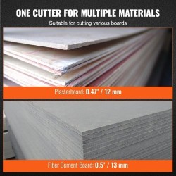 Porakiinnitteinen levyleikkuri kääntyvällä leikkuupäällä kuitusementille ja kipsilevylle