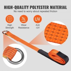 Rengaskiinnityshihnat polyesteri 120 tuumaa pitkät 4 kpl työkuorma 5512 paunaa