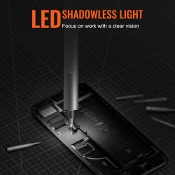 Miniruuvimeisseli 4V ladattava 24 kärkeä S2-terästä valolla 350mAh akulla