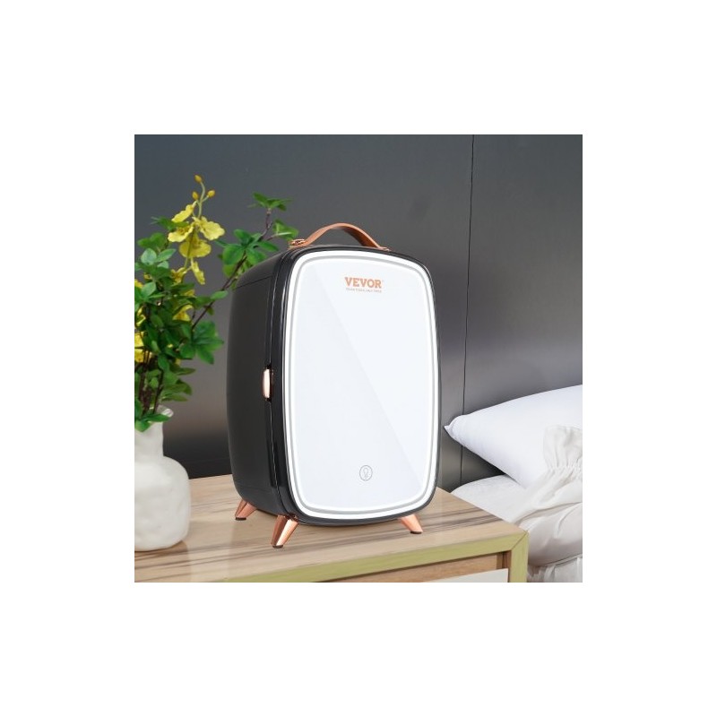 Pieni jääkaappi kuuden litran kahdeksalle tölkille termoelektrinen jäähdytys ja lämmitys