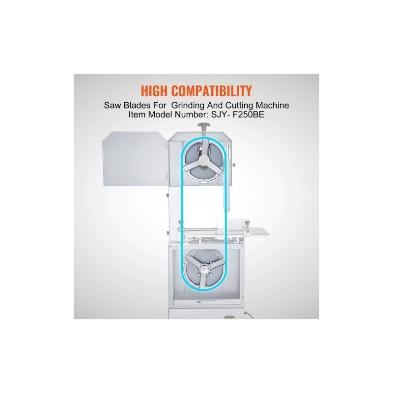 Lihabandsausterä hiiliteräs 2020x16x0,56 mm 5 kpl lihan ja luiden leikkaamiseen