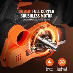 Johdoton sähköhöylä 82,5mm höyläysleveys 2mm syvyys kestävät terät kaksisuuntainen purunpoisto