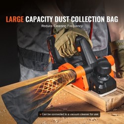 Johdoton sähköhöylä 82,5mm höyläysleveys 2mm syvyys kestävät terät kaksisuuntainen purunpoisto