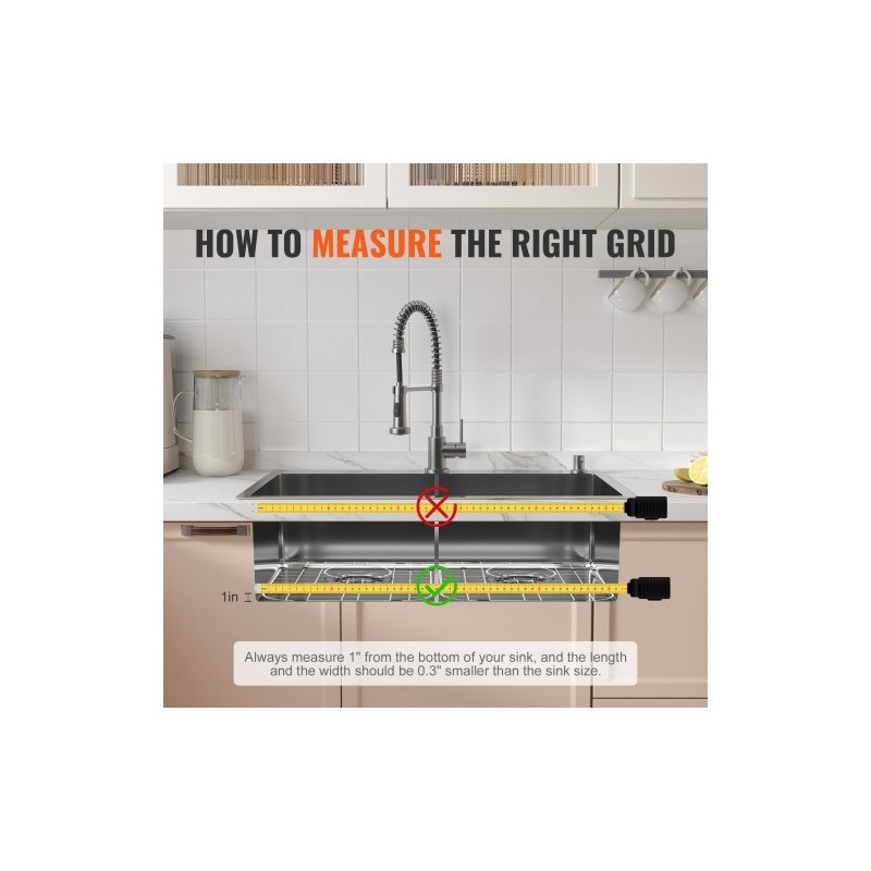 Allassuojaritilä 304-ruostumatonta terästä 338 x 295 mm R50-kulmasäde 2 kpl keittiöaltaaseen