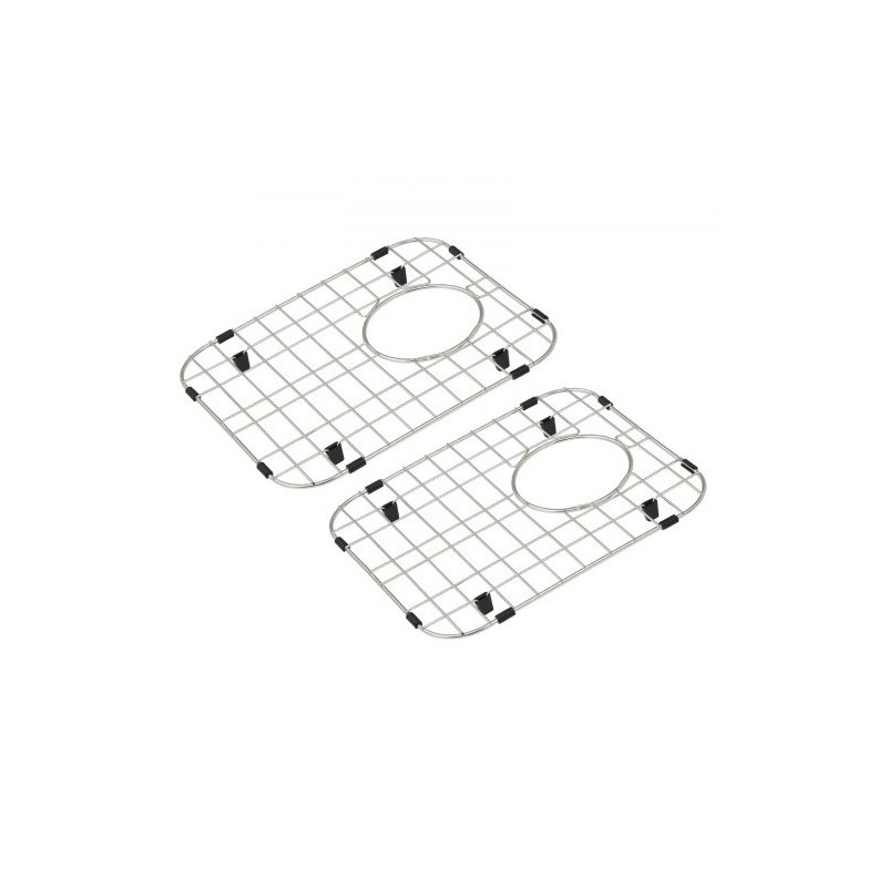 Allassuojaritilä 304-ruostumatonta terästä 338 x 295 mm R50-kulmasäde 2 kpl keittiöaltaaseen