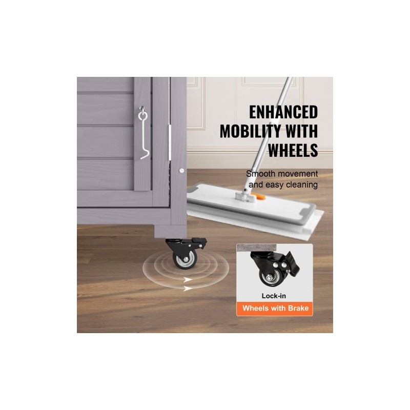 kolmitasoinen kissatarha kuusipuuta ja galvanoitua verkkoa ulkokäyttöön vedenpitävällä bitumikatolla pyörillä