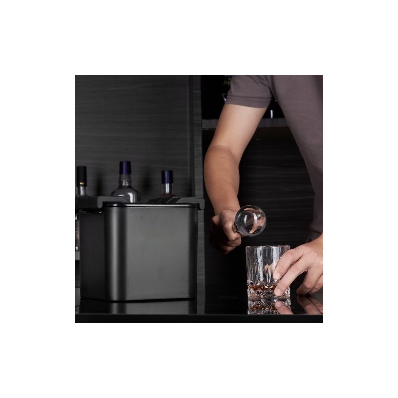 Jääpallomuotti silikoninen 4 kappaletta halkaisija 6 cm kirkkaat jääpallot säilytyspussi jääpihdit