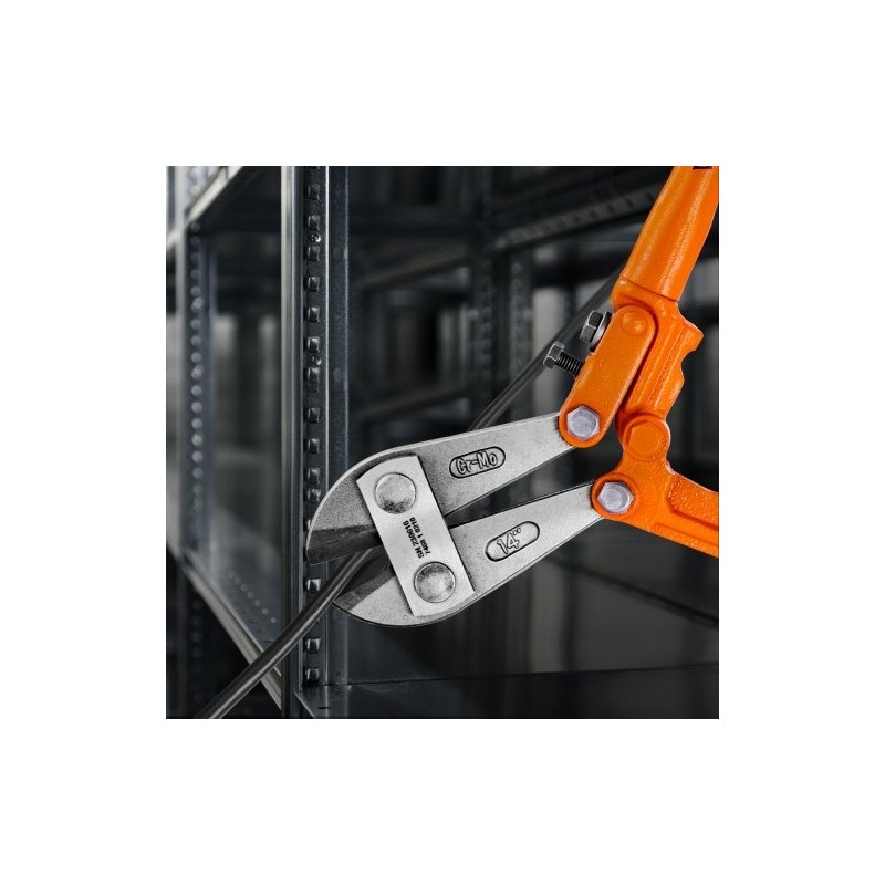 Pulttileikkuri 45,7 cm kromimolybdeeniteräs säädettävä leukaväli kaksikomponenttinen pehmeä kumikahva