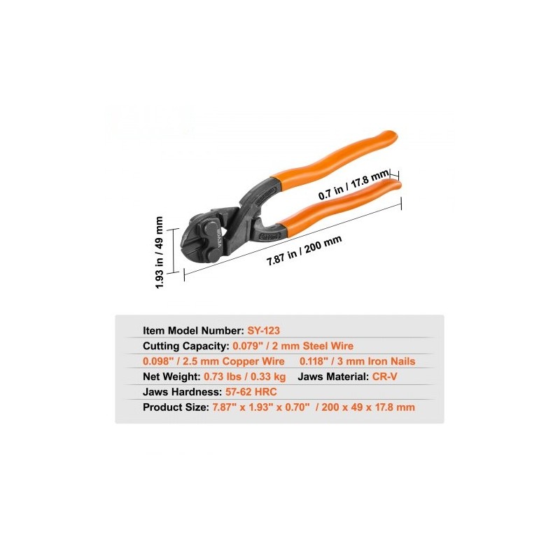 Pulttisakset kahdeksan tuumaa seosteräksiset leuat kumipinnoitettu kahva