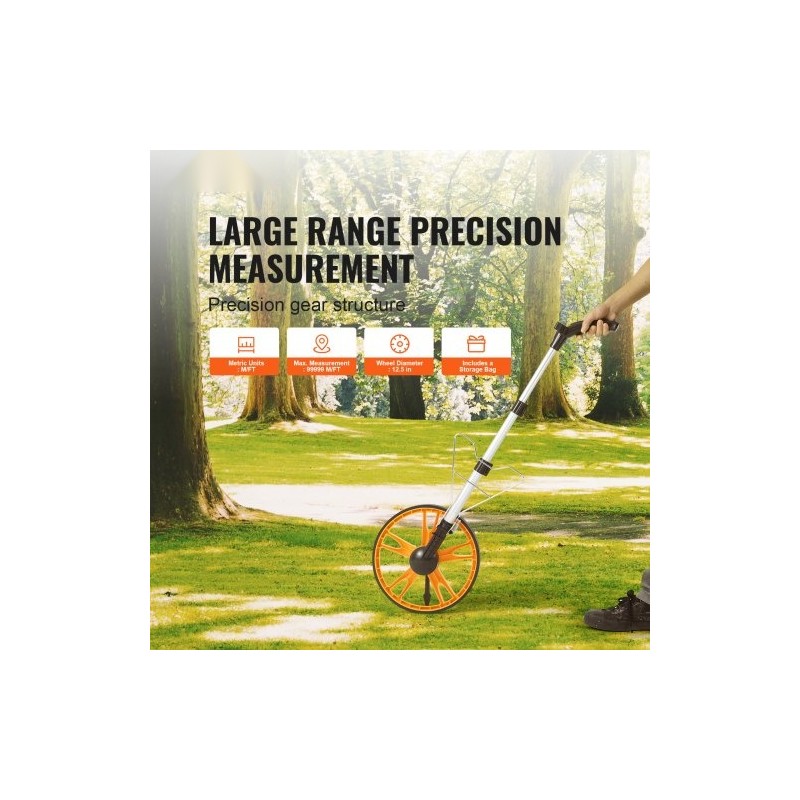 Mittapyörä ABS ja alumiinioksidi 317 mm teleskooppivarsi 71–104 cm laukku